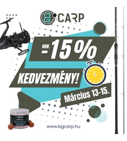 Min. -15% kedvezmény minden termékre 3 napig a BGCARP.HU webshopban!