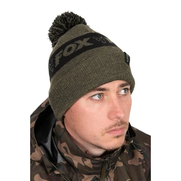 Fox Sapka Collection Bobble Hat - Green & Black