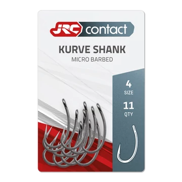 JRC Horog Kurve Shank Carp Hooks (11db, Micro Barbed)