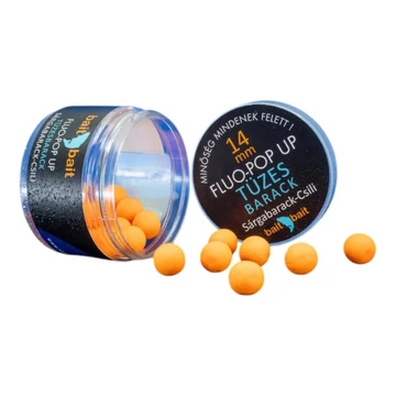 BaitBait Tüzes Barack Fluoro 6, 8, 10, 12, 14, 16, 20mm Pop Up - Tüzes Barack Fluoro pop up 7 méretben
