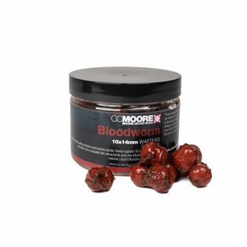 CC MOORE Bloodworm Wafters Hookbaits 10x14mm - CC Moore szúnyoglárvás ízvilágú könnyített, előáztatott horogcsali 10x14mm