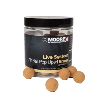 CC Moore Live System Air Ball Pop Ups 15mm, 18mm, 24mm - CC Moore vanília, krémes &amp; mandulás ízvilágú lebegő horogcsali 15mm, 18mm, 24mm