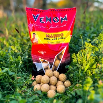 VENOM Boilie High Crab &amp; Mango 20MM, 24MM / 900GR - szénhidrát tartalmú, mangós ízvilágú bojli 2 féle méretben