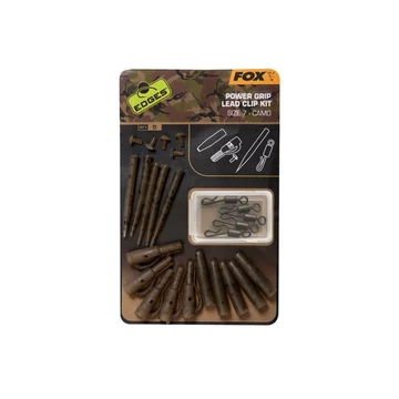 Fox Edges Camo Power Grip Lead Clip Size 7 - 5 db ólom oldalklip szett kamo színben