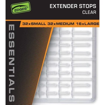 FOX Edges Extender Stops Clear - Csali stopper három méretben (kicsi, közepes, nagy)