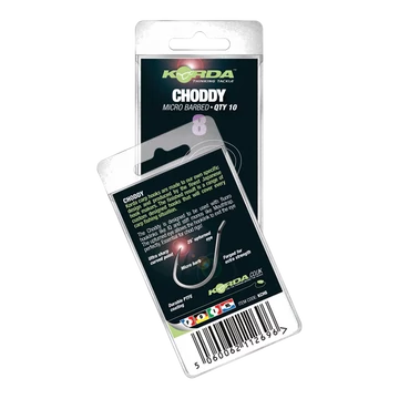 Korda Choddy Hook Micro Barbed - mikro szakállas pontyozó horog 4-8 ig méret
