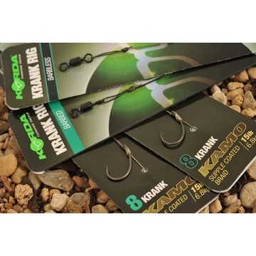 Korda Krank Ready Rig Barbed/Barbless Size 2/4/6 - előkötött horogelőke szakállas vagy szakáll nélkül Krank horoggal 2-es, 4-es és 6-os méretekben