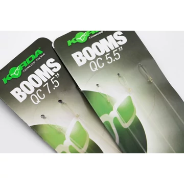 Korda Boom 5.5&quot; /  7.5&quot; QC - fluorocarbon előkék két féle méretben Spinner rig-hez QC forgóval
