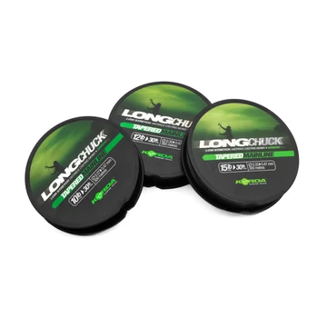 Korda LongChuck Tapered Mainline Green 10-30lb /12-30lb/15-30lb - Felvastagodó zöld monofil zsinór 3 féle méretben