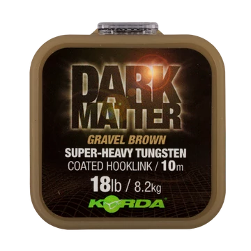 Korda Dark Matter Tungsten Coated Braid Gravel Brown 18lb - bevonatos nehezített előkezsinór 10 méter &quot;sóder&quot; színben