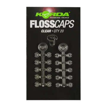 Korda Floss Caps Clear - bojli stopper "áttesztő" színben