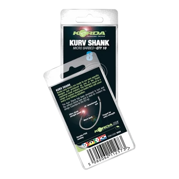 Korda Kurv Shank Hook  - mikro szakállas pontyozó horog 2-8-as méretekben