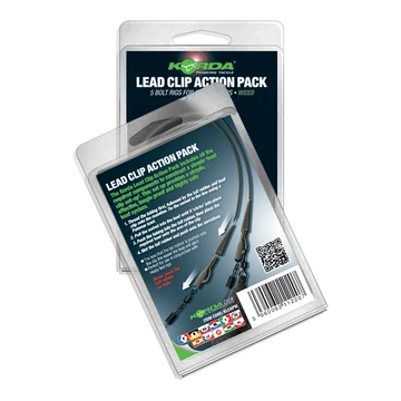 Korda Lead Clip Action Pack Silt/Weed/Gravel/Clay - komplett ólomklipszes szerelék 5 db-os szett 4 féle színben