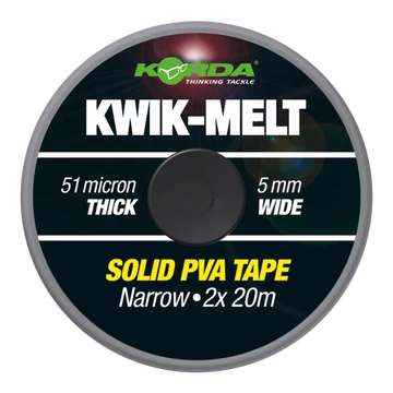 Korda Kwik Melt Solid Pva Tape 5mm 40m - PVA szalag 5 mm-es - 2x20méter