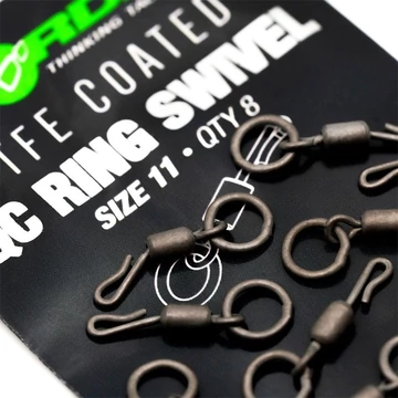 Korda PTFE QC Ring Swivel Size 11 - karikás gyorskapcsos forgó