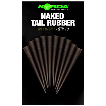 Korda Naked Tail Rubber Weed/Silt I Gravel/Clay - Hosszú ólom klipsz harang &quot;növényzet/iszap&quot; vagy &quot;sóder/agyag&quot; színben
