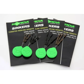 Korda Sinkers Tungsten Hooklink Size S - előkesúly Gravel Brown színben
