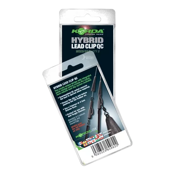 Korda Hybrid Lead Clip QC Weed-Silt / Gravel-Clay - ólomklipsz gyorscselélő forgóval 2 féle színben
