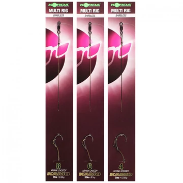 Korda Multi Rig Krank Choddy Kamo Size 6 20lb/Size 8 15lb - előkötött kamo 6-os vagy 8-as horogelőke