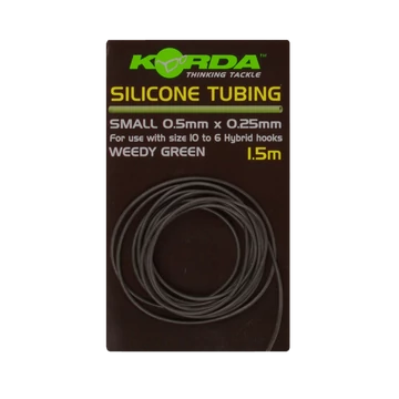 Korda Silicone Tubing Small Green - 6-10-ig horogméretekhez szilikon cső (S-méret) 0,5 mm zöld színben