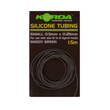 Korda Silicone Tubing Medium Green - 1-4-ig horogméretekhez szilikon cső (M-méret) 0,7 mm zöld színben
