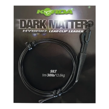 Korda Dark Matter Hybrid Leadclip Leader 40lb Silt - gubancgátló hibrid ólomkippel &quot;iszap&quot; színben 1 méter