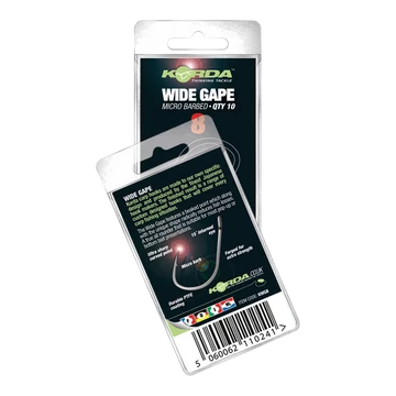Korda Wide Gape Hook - mikro szakállas pontyozó horog 2-10 es méret