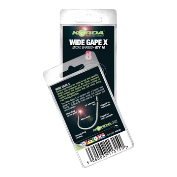 Korda Wide Gape X Hook - mikro szakállas pontyozó horog 2-6 os méret