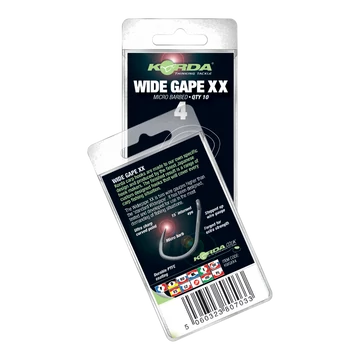 Korda Wide Gape XX Hook  - mikro szakállas pontyozó horog 1-4 es méret