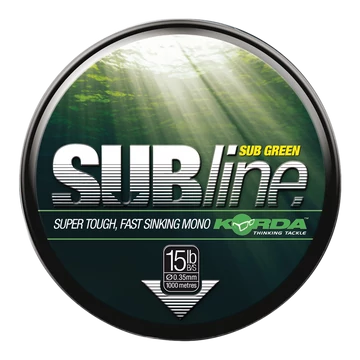 Korda Subline Ultra Tough Green - monofil zsinór, zöld színben0,30mm-0.40mm méretig