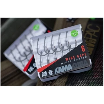Korda Kamakura Wide Gape  Hook - extra éles mikroszakállas pontyozó horog 4-es, 6-os vagy 8-as méretben