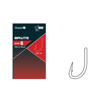 NASH Brute Hook 2, 4, 6, 8 Méretben - mikrószakállas horog - 4 féle méretben