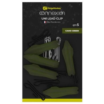 RidgeMonkey Connexion Uni Lead Clip Camo Green - ólomklipsz &quot;camo&quot; zöld színben