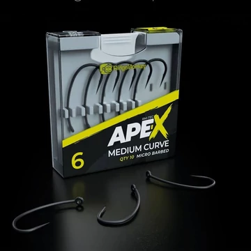 RidgeMonkey Ape-X Medium Curve Barbed Size 4/6/8 - szakállas horgok 4,6,8-as méretekben