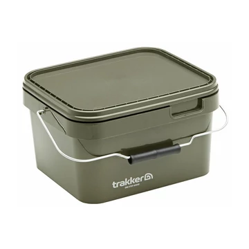 Trakker 5 Litre Olive Square Containers - 5 liters szögletes műanyag vödör