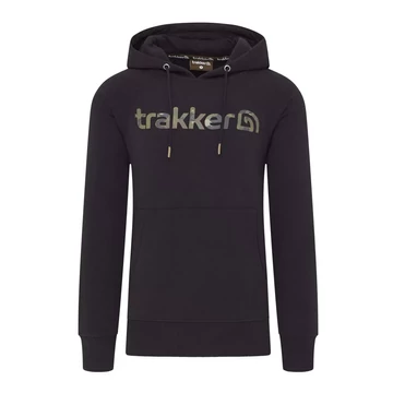 Trakker CR Logo Hoody Black Camo Size: S, M, L, XL, XXL, XXXL - Trakker fekete & terepszínű kapucnis pulóver hat méretben: S, M, L, XL, XXL, XXXL