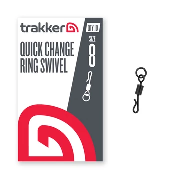 TRAKKER QUICK CHANGE RING SWIVEL SIZE 8 - ÓLOMKLIPSZES RENDSZERŰ, GYŰRŰVEL SZERELT FORGÓ