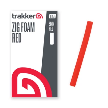 TRAKKER ZIG FOAM RED SIZE 5MM - ZIG RIG SZIVACS 5mm-es MÉRET, PIROS SZÍNŰ