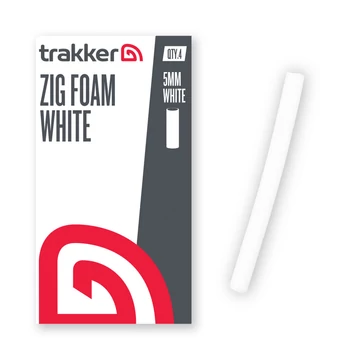 TRAKKER ZIG FOAM WHITE, SIZE 5MM - ZIG RIG SZIVACS 5mm-es MÉRET, FEHÉR SZÍNŰ