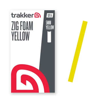TRAKKER ZIG FOAM YELLOW, SIZE 5MM - ZIG RIG SZIVACS 5mm-es MÉRET, SÁRGA SZÍNŰ