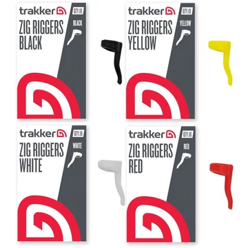 TRAKKER ZIG RIGGERS, COLORS: BLACK, RED, WHITE, YELLOW - ZIG RIG SZIVACS RÖGZÍTŐ NÉGY SZÍNBEN: FEKETE, PIROS, FEHÉR, SÁRGA