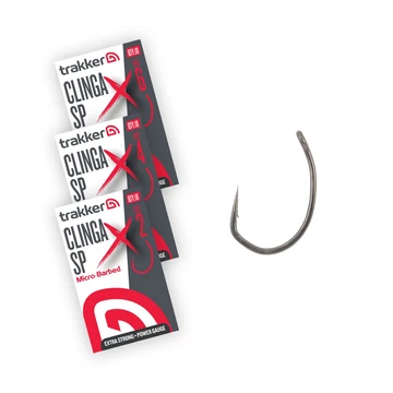 TRAKKER CLINGA SP X MICROBARBED HOOK SIZE 2, 4, 6 - EXTRA ERŐS MIKRÓSZAKÁLLAS HOROG HÁROM MÉRETBEN: 2, 4, 6