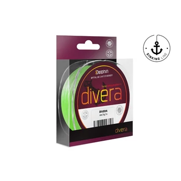 Delphin Fonott Zsinór DIVERA Feeder / fluo zöld 0,10mm 4,5kg 150m