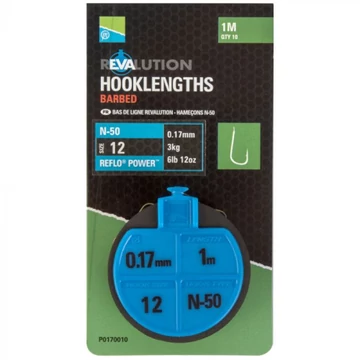 Preston Előkötött Horog Revaluation Hooklengths - 12