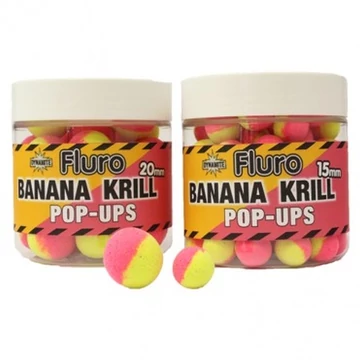 Dynamite Baits bojli Krill &amp; Banana Fluro Two Tone Pop-Ups