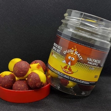 Dudi Baits Kikönnyített Horogcsali Hook Boilies &quot;Mister Red&quot; Halfness Spicy (100g)