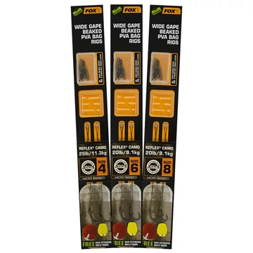 FOX Edges Wide Gape Beaked PVA Rig Előkötött Előke (2db)