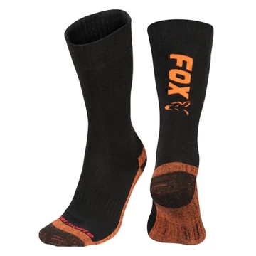 FOX Thermolite Black & Orange Long Socks Zokni
