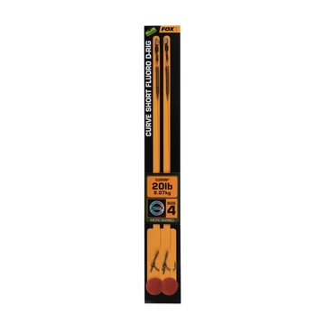 Fox Előkötött Horog Edges Curve Short Fluoro D-Rig (2db)