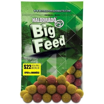 Haldorádó Big Feed S22 Soluble Boilie Oldódó Bojli - Eper &amp; Ananász